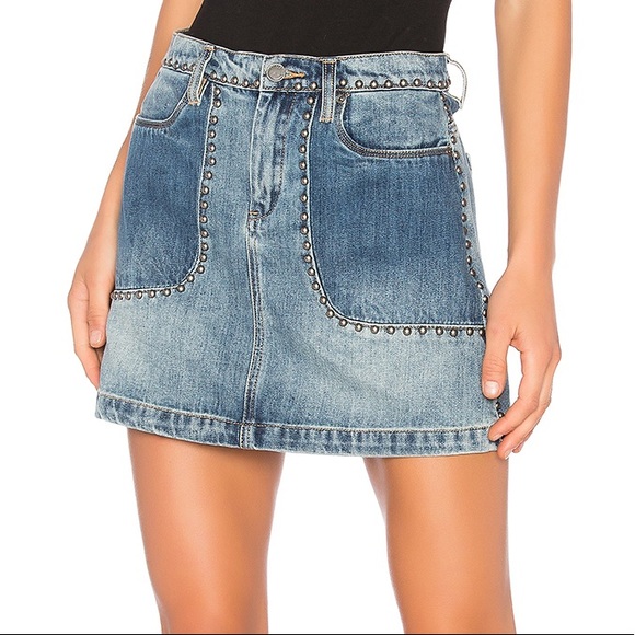 Blank NYC Dresses & Skirts - REVOLVE Patchwork Mini Denim Skirt size 26
